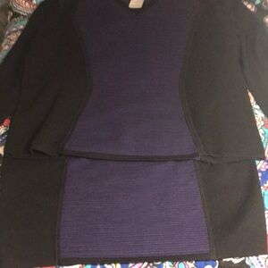 NWT Lane Bryant Matching Knit Top Size 18/20 and Skirt Size 14/16 Black & Purple